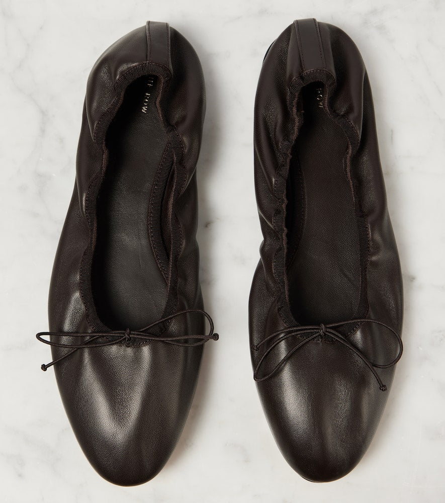 The Row Awar leather ballet flats
