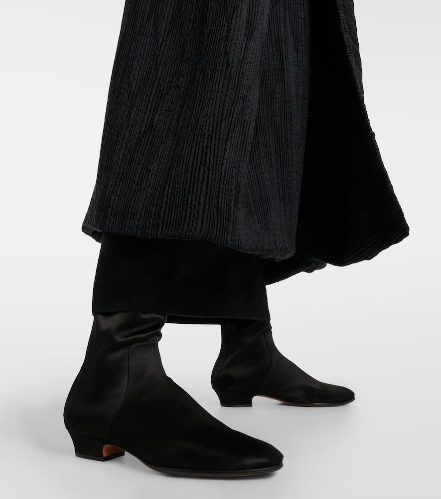 The Row Awar satin over-the-knee boots