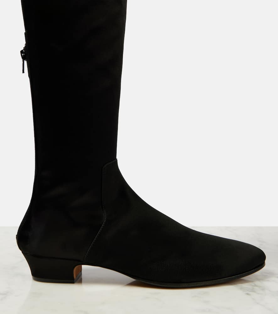 The Row Awar satin over-the-knee boots