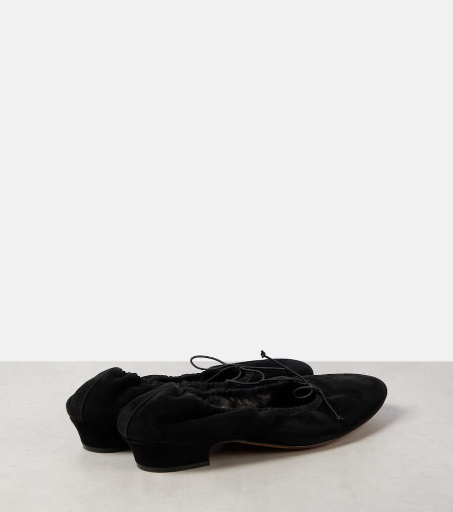 The Row Awar suede ballet flats