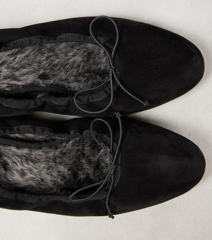 The Row Awar suede ballet flats