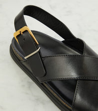 The Row Buckle leather sandals