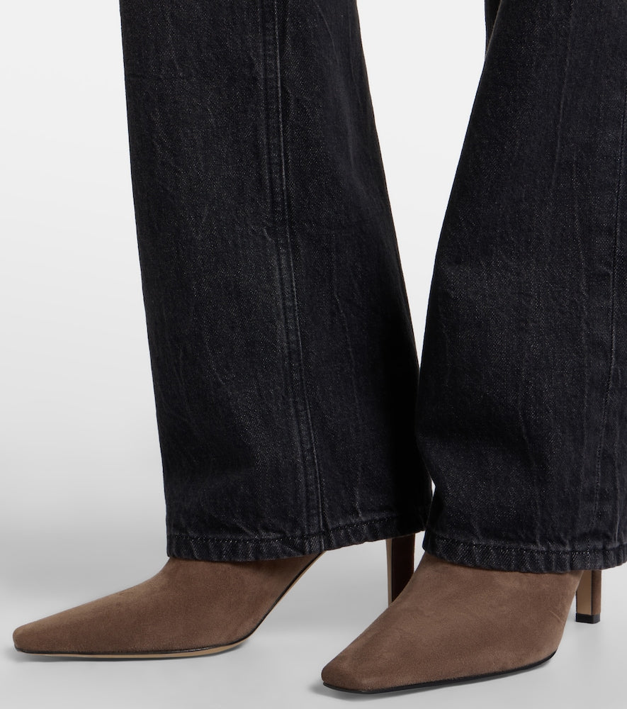The Row Carla suede ankle boots