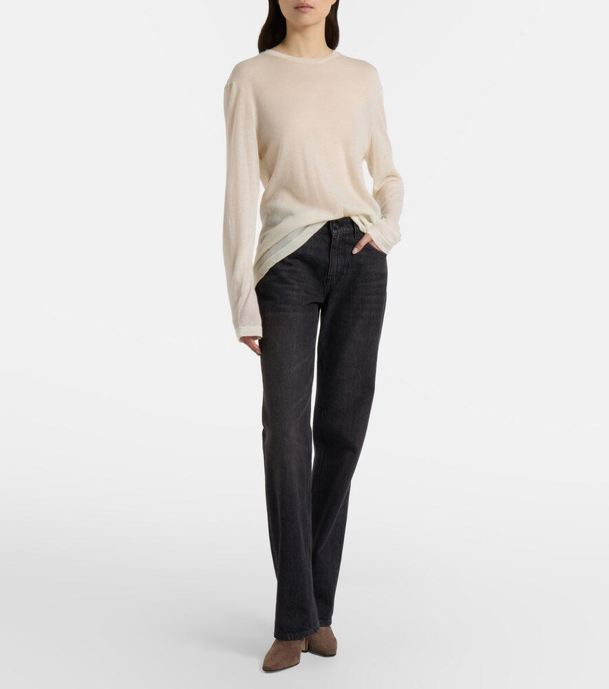 The Row Carla suede ankle boots