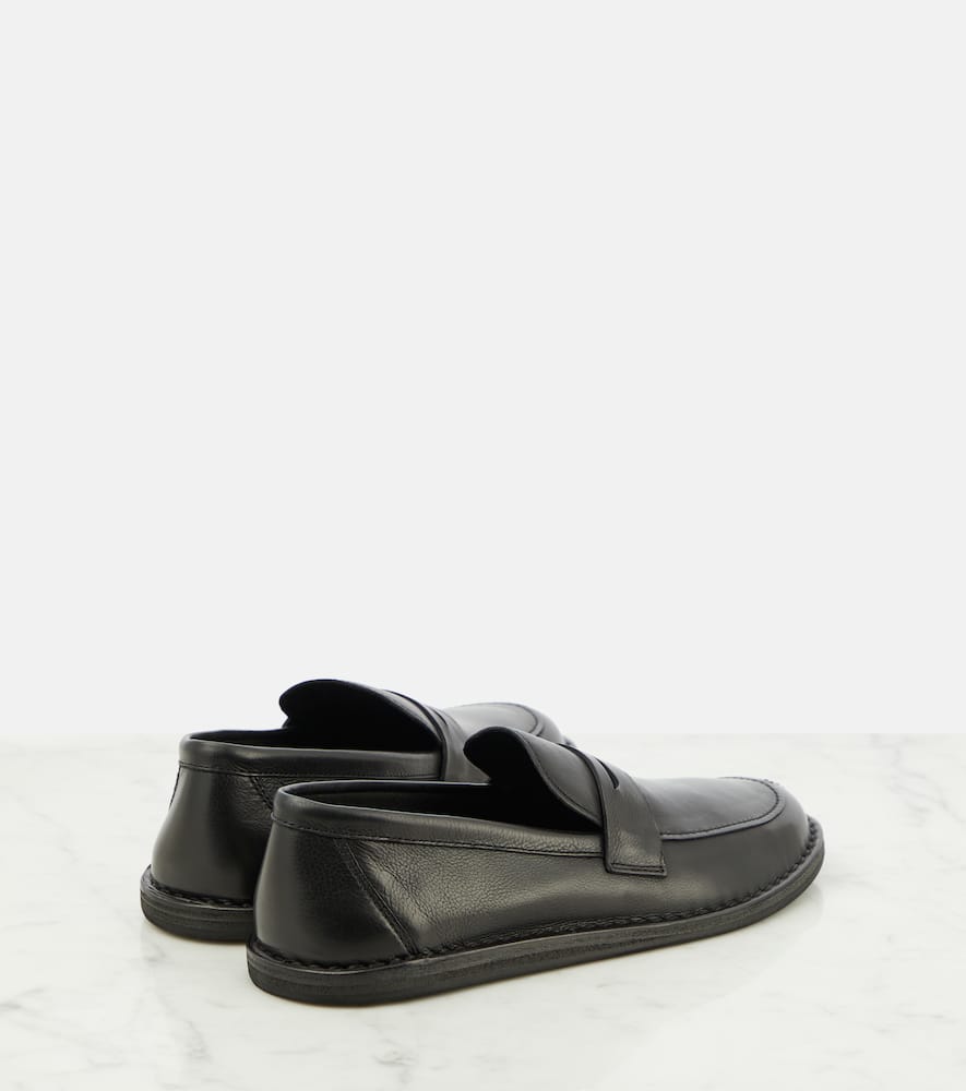 The Row Cary leather loafers