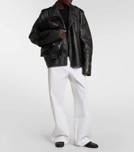 The Row Catilina leather biker jacket