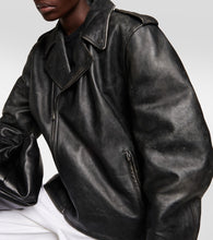 The Row Catilina leather biker jacket