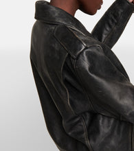 The Row Catilina leather biker jacket