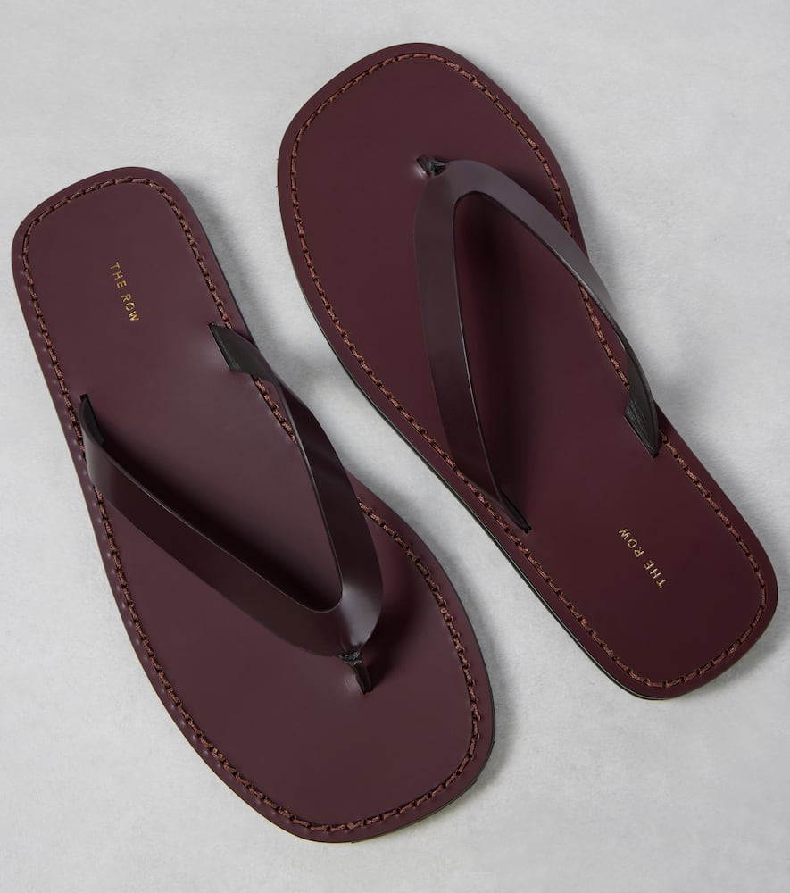 The Row City leather thong sandals