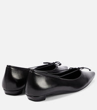 The Row Claudette Bow leather ballet flats