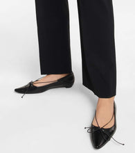 The Row Claudette Bow leather ballet flats