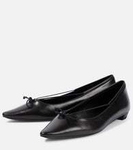 The Row Claudette Bow leather ballet flats