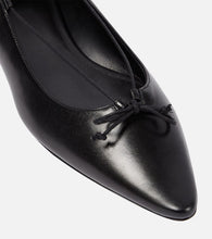The Row Claudette Bow leather ballet flats