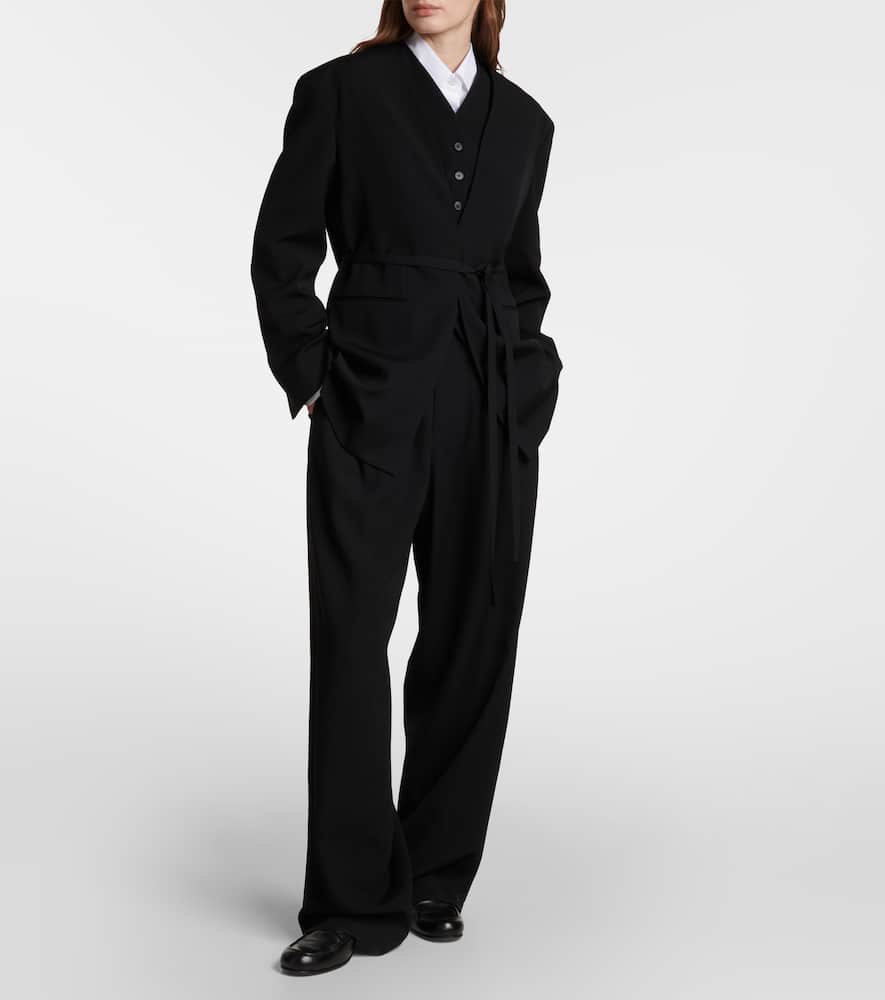 The Row Clio wool wrap coat