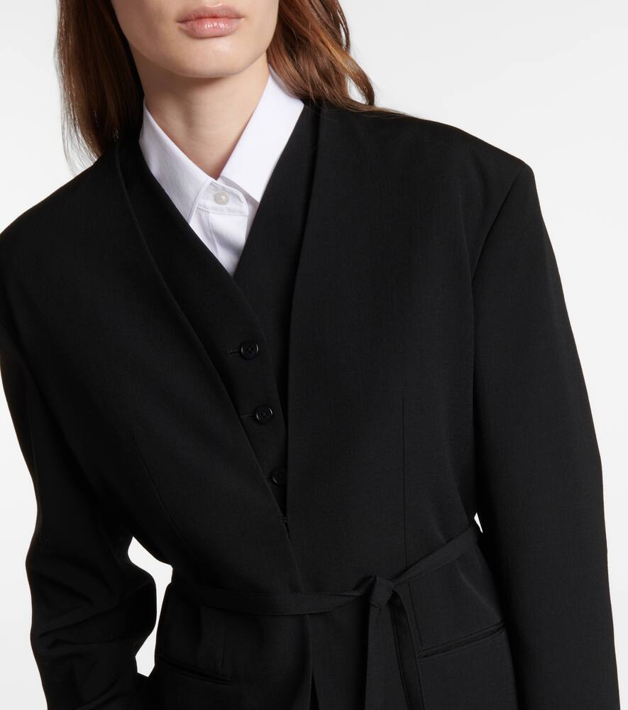 The Row Clio wool wrap coat