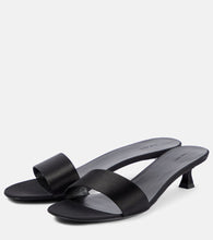 The Row Combo satin faille mules