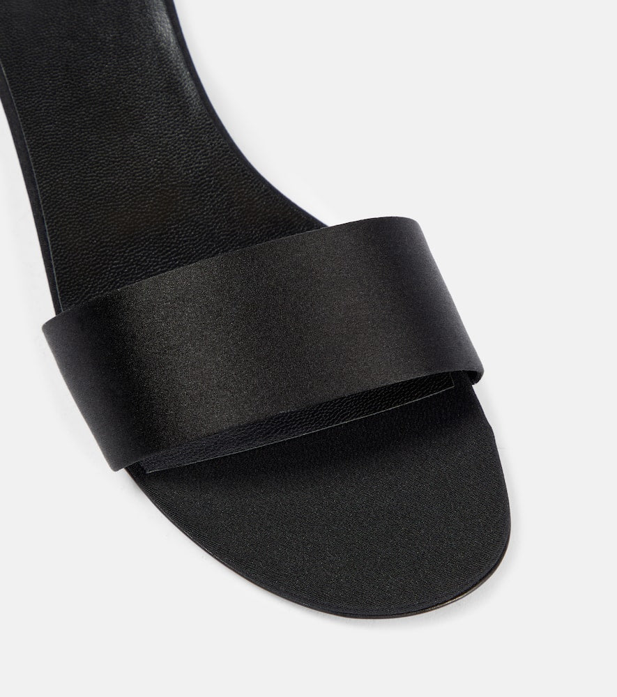 The Row Combo satin faille mules