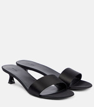 The Row Combo satin faille mules