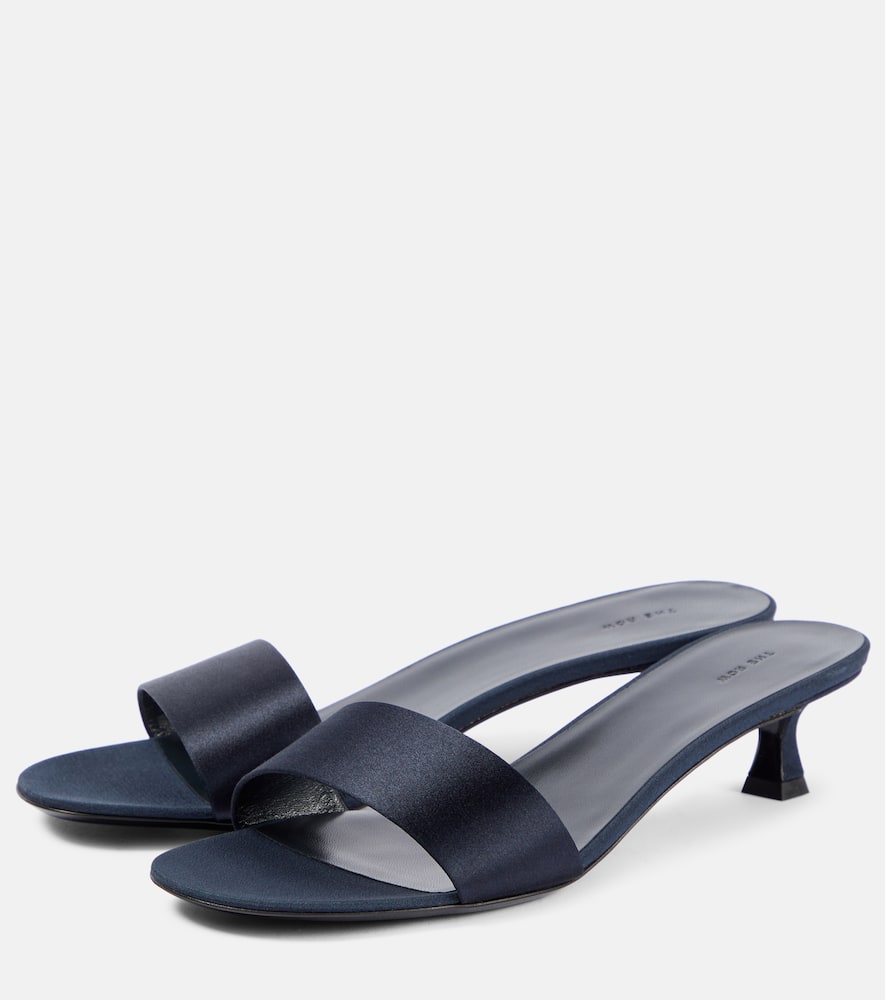 The Row Combo satin mules
