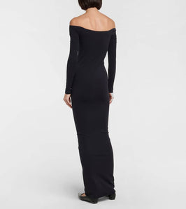 The Row Curitiba off-shoulder maxi dress