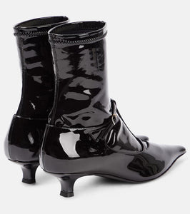 The Row Cyd patent leather ankle boots
