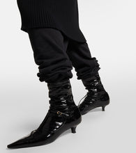 The Row Cyd patent leather ankle boots