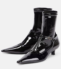 The Row Cyd patent leather ankle boots