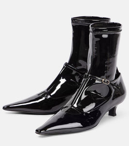 The Row Cyd patent leather ankle boots