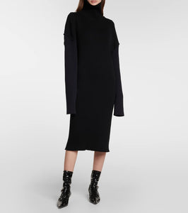 The Row Deela cotton and cashmere midi dress