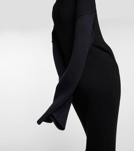 The Row Deela cotton and cashmere midi dress