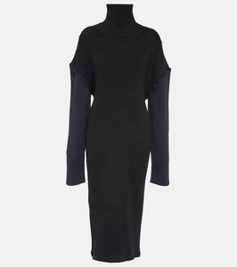 The Row Deela cotton and cashmere midi dress