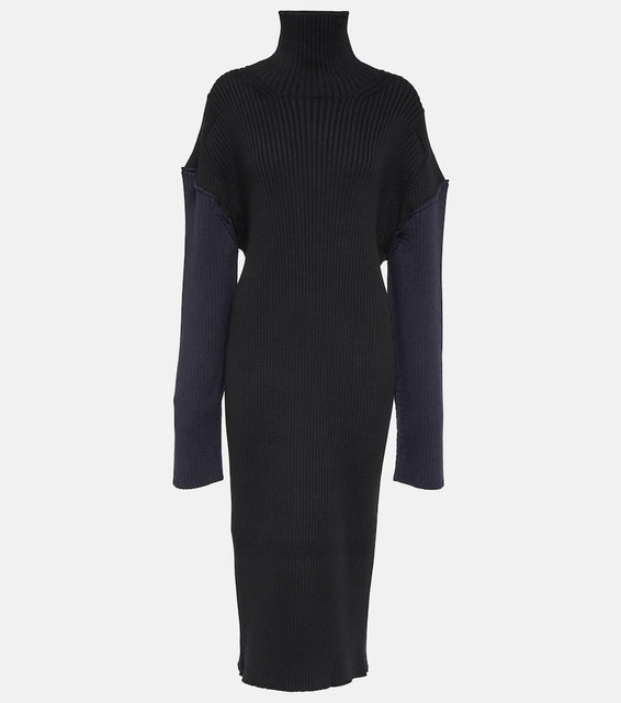 The Row Deela cotton and cashmere midi dress
