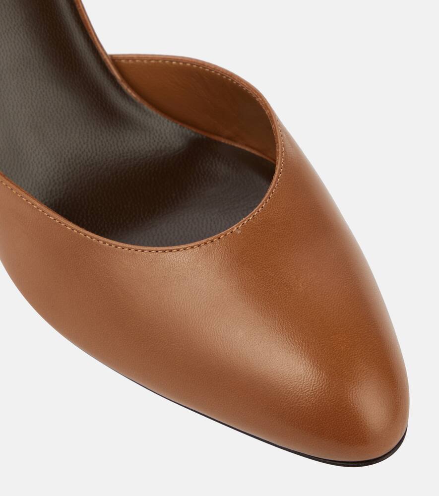 The Row Demi leather pumps