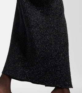 The Row Dorota draped lam√É¬© midi dress