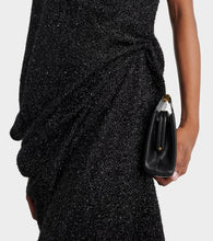 The Row Dorota draped lam√É¬© midi dress