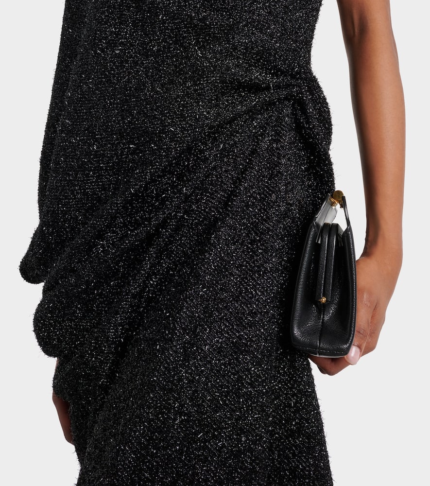 The Row Dorota draped lam√É¬© midi dress