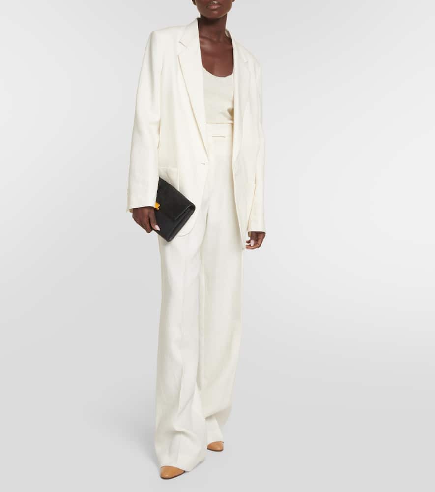 The Row Enza oversized linen blazer