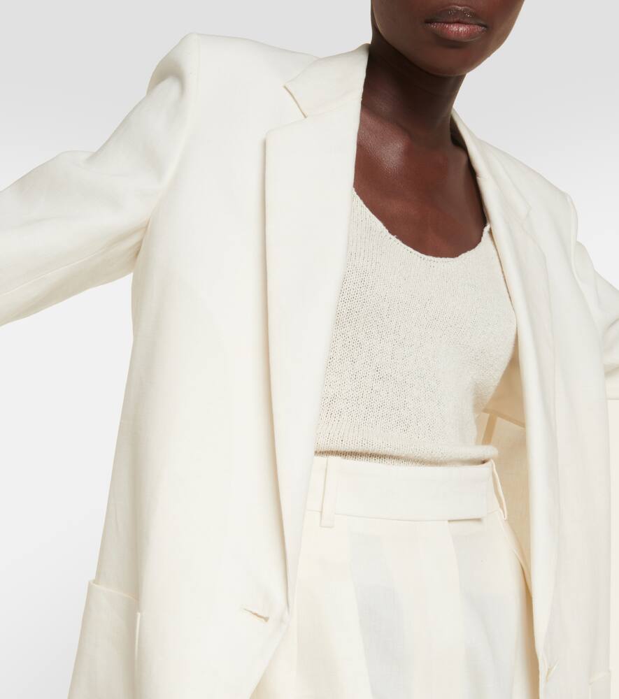The Row Enza oversized linen blazer