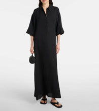 The Row Eveline silk shirt dress