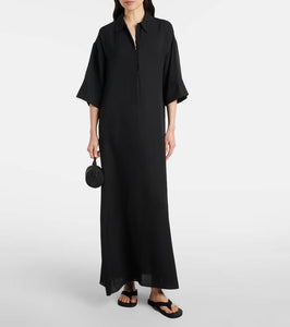 The Row Eveline silk shirt dress