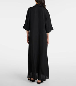 The Row Eveline silk shirt dress