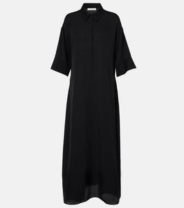 The Row Eveline silk shirt dress