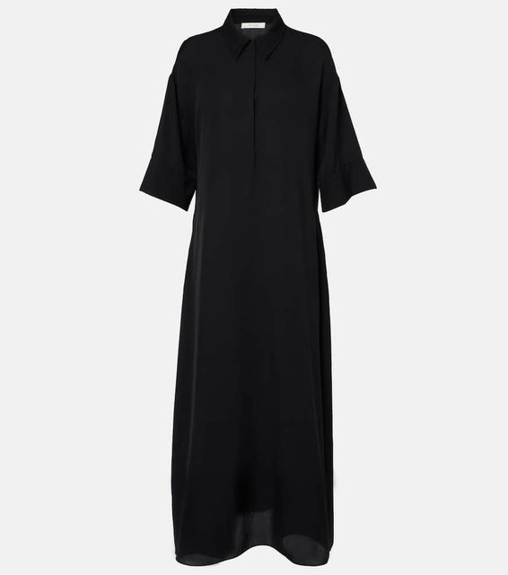 The Row Eveline silk shirt dress