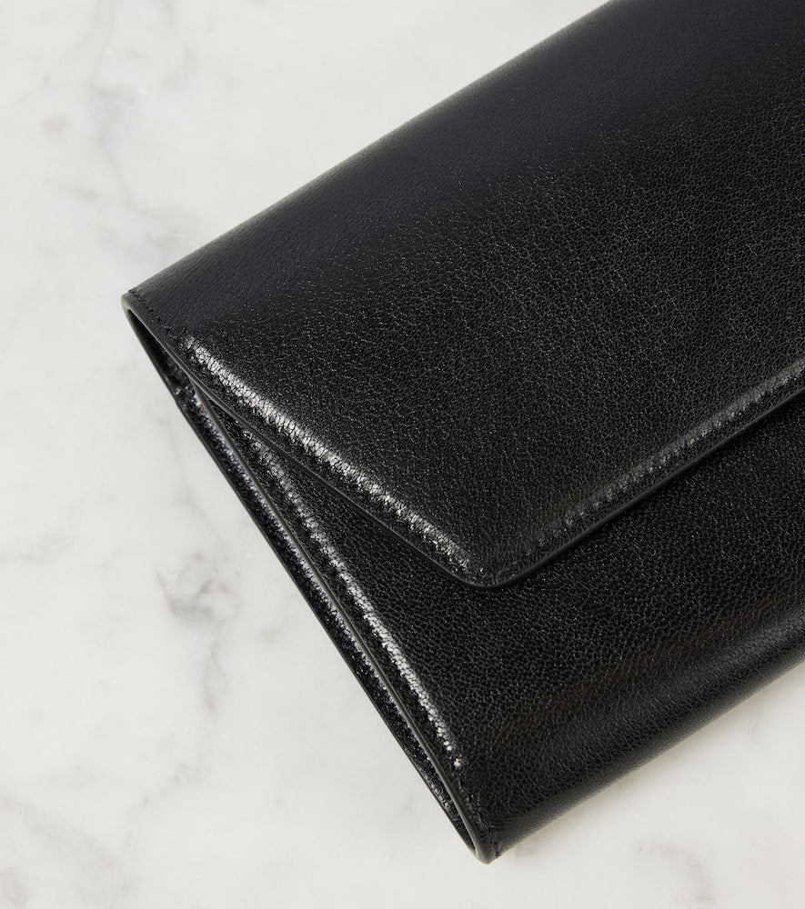 The Row Evening leather clutch