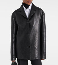 The Row Fabian leather jacket