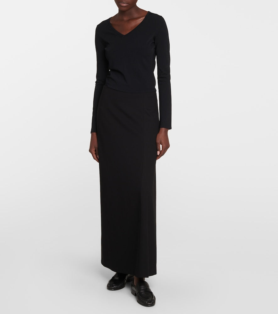 The Row Flores asymmetric scuba maxi skirt