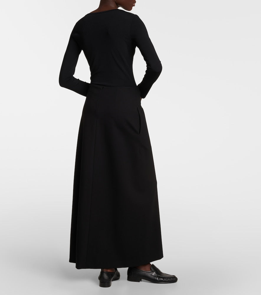 The Row Flores asymmetric scuba maxi skirt
