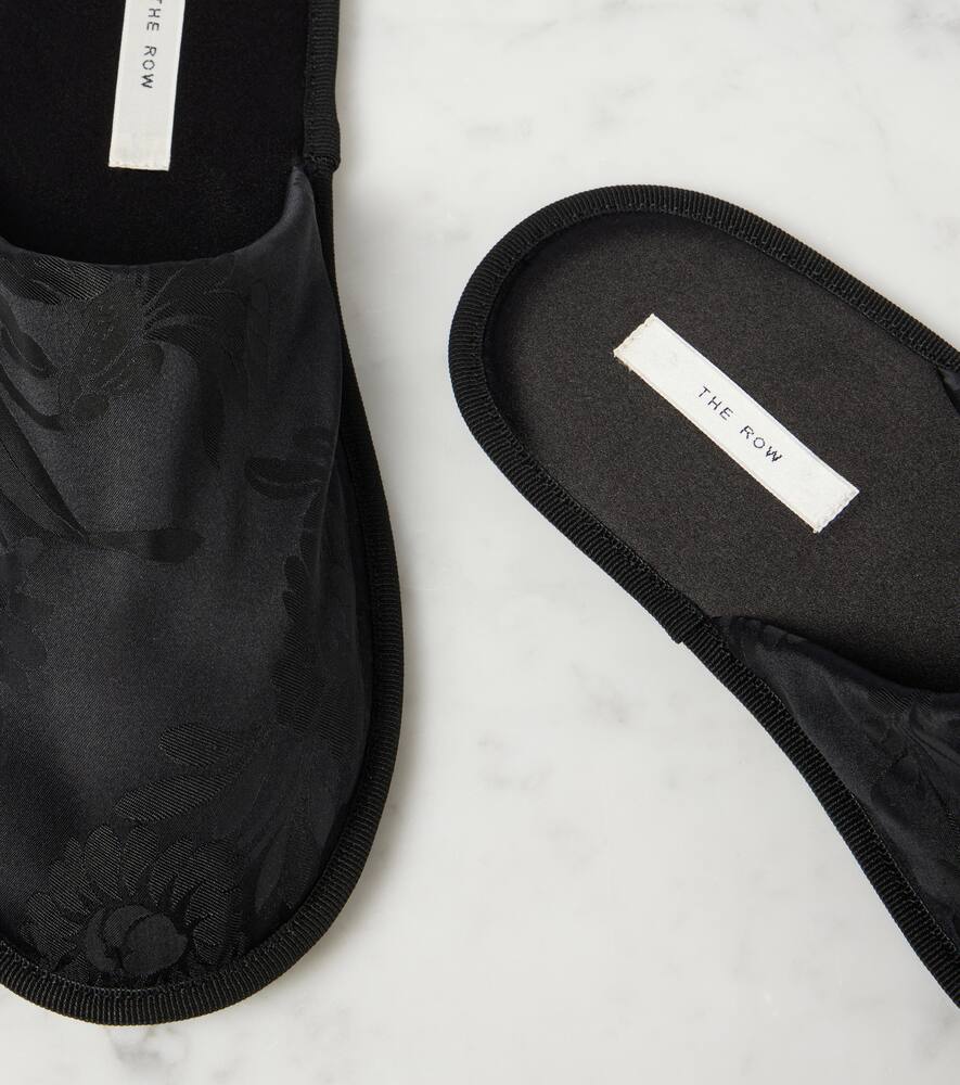 The Row Frances floral jacquard slippers