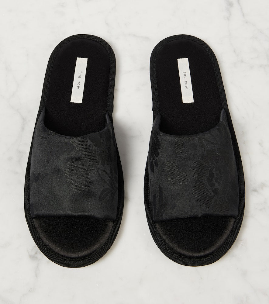 The Row Frances jacquard slippers
