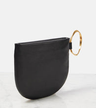 The Row Geo leather clutch